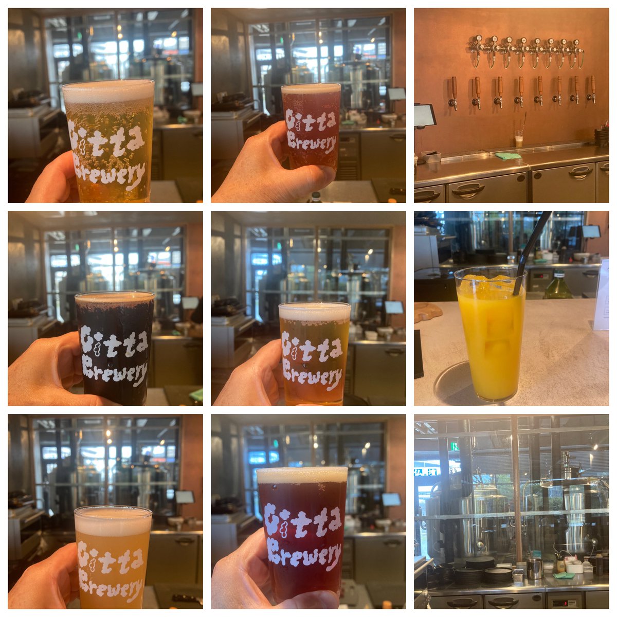 taroshi3's tweet photo. #クラフトビール
#ブルワリー
#Citta_Brewery
#ブルーパブ
#nido_kitchen
#製造設備を眺めながら飲める
#飲み放題
#2200円90分飲み放題
#First_Oak
#PALE_ALE
#WALMUT_MOON
#Dry_Stout
#Ash_Monent
#DDH_Hazy_IPA
#no_name
#DDH_IPA
#Attic
#Bitter_farmhouse
#Teak_Tick
#Amber_Ale
#へべれけ https://t.co/Mbmyrc8QlK