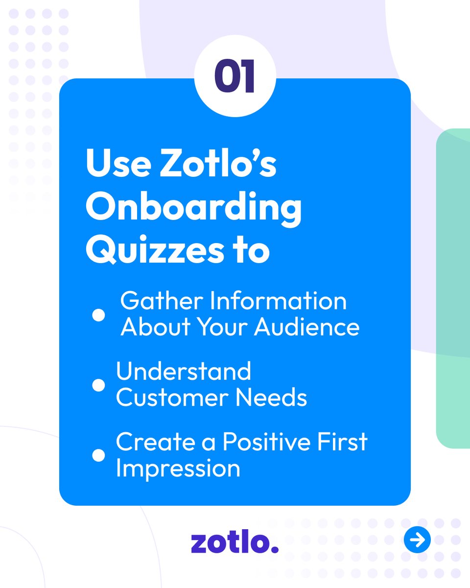 zotlocom's tweet photo. Stop selling to strangers.
If you don't know your customer, you can't serve them. That’s why we built Onboarding Quizzes.
With #zotlo you can: 
✅ Create a killer first impression 
✅ Understand exactly what your users need 
✅ Use real data to adapt and succeed
Ready to speak your customers' language?