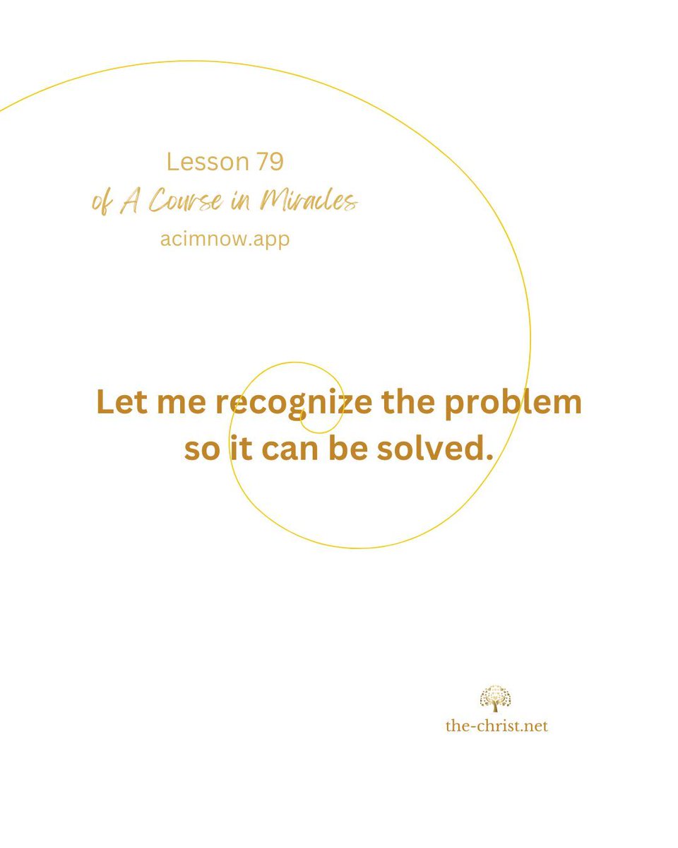 ACIM_YouTube's tweet image. Lesson 79 🕊 Let me recognize the problem so it can be solved.

📖 Read this lesson along with David Hoffmeister here👇
acimnow.app/browse/a-cours…

#acim #acourseinmiracles #nonduality #spiritualawakening #forgiveness #innerpeace