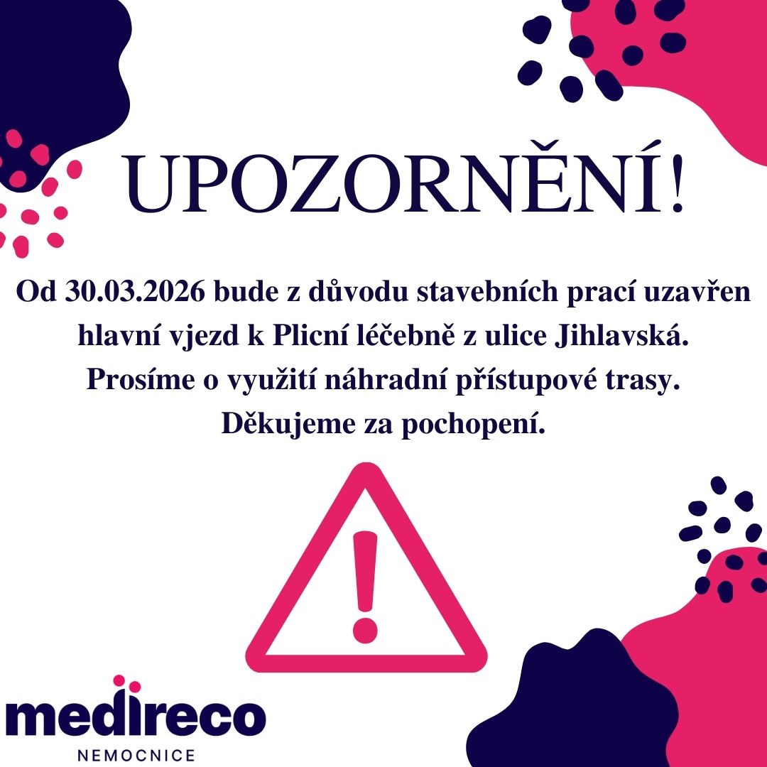 Medireconem's tweet photo. ❗❗❗ DŮLEŽITÉ UPOZORNĚNÍ ❗❗❗

Informujeme, že od 30.03.2026 bude dočasně uzavřena příjezdová cesta k Plicní léčebně z ulice Jihlavská. Využijte náhradní trasu z ulice Boční.
Děkujeme Vám za respektování omezení. 🚧 https://t.co/g9P0hhXtvw