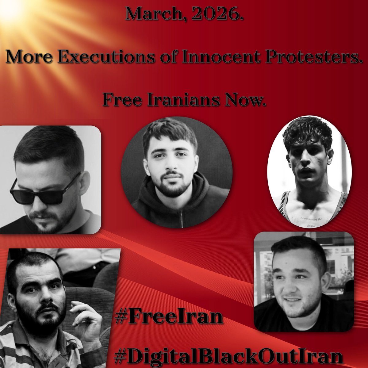 The Islamic Republic is a slaughterhouse.
Unarmed protesters are being hanged in the dark.😭
No internet. No sirens. No goodbyes. They are murdering our youth while the world watches. Stop the executions and Break the silence🖤
#DigitalBlackOutIran
#KingRezaPahlaviForIran