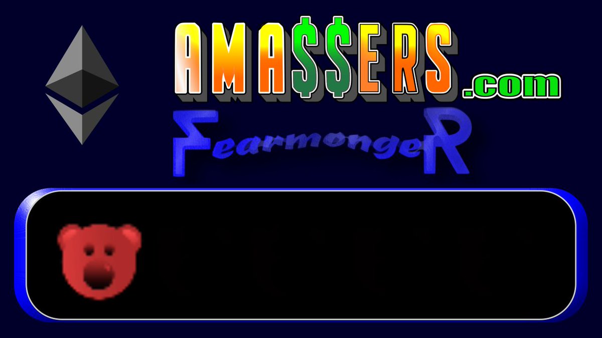 #Ethereum #cryptocurrency #FearandGreed #Fearmonger Market sentiment indicator is 
1 of 5 BEARS Now. 
Find this free #trading and #investment tool and #cryptonews at amassers.com