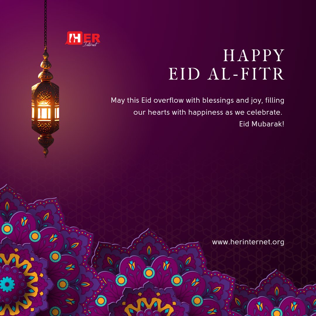 HerInternet's tweet image. Eid Mubarak to our Muslim community 💛

Take the break.
Enjoy the good food.
Check on your people.
Log off if you need to.

#EidMubarak #Unplug #EndTFGBV