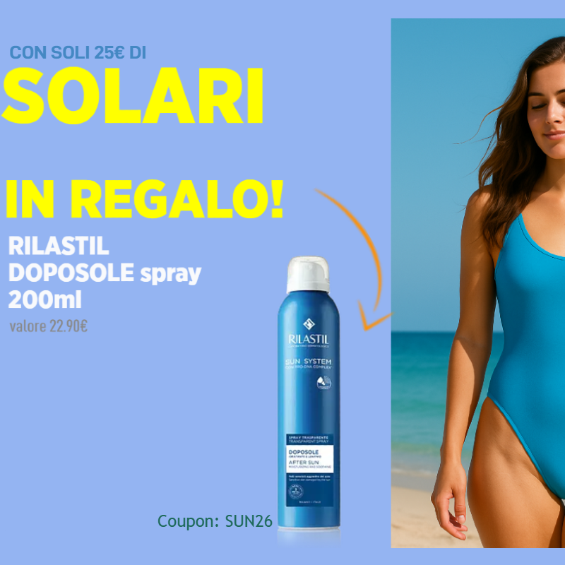 Farmaermann's tweet photo. Week-end con PROMO LAMPO⚡In omaggio DopoSole Rilastil 200ml - https://t.co/ylg5HMJsXq https://t.co/JUCZ5ujEhv