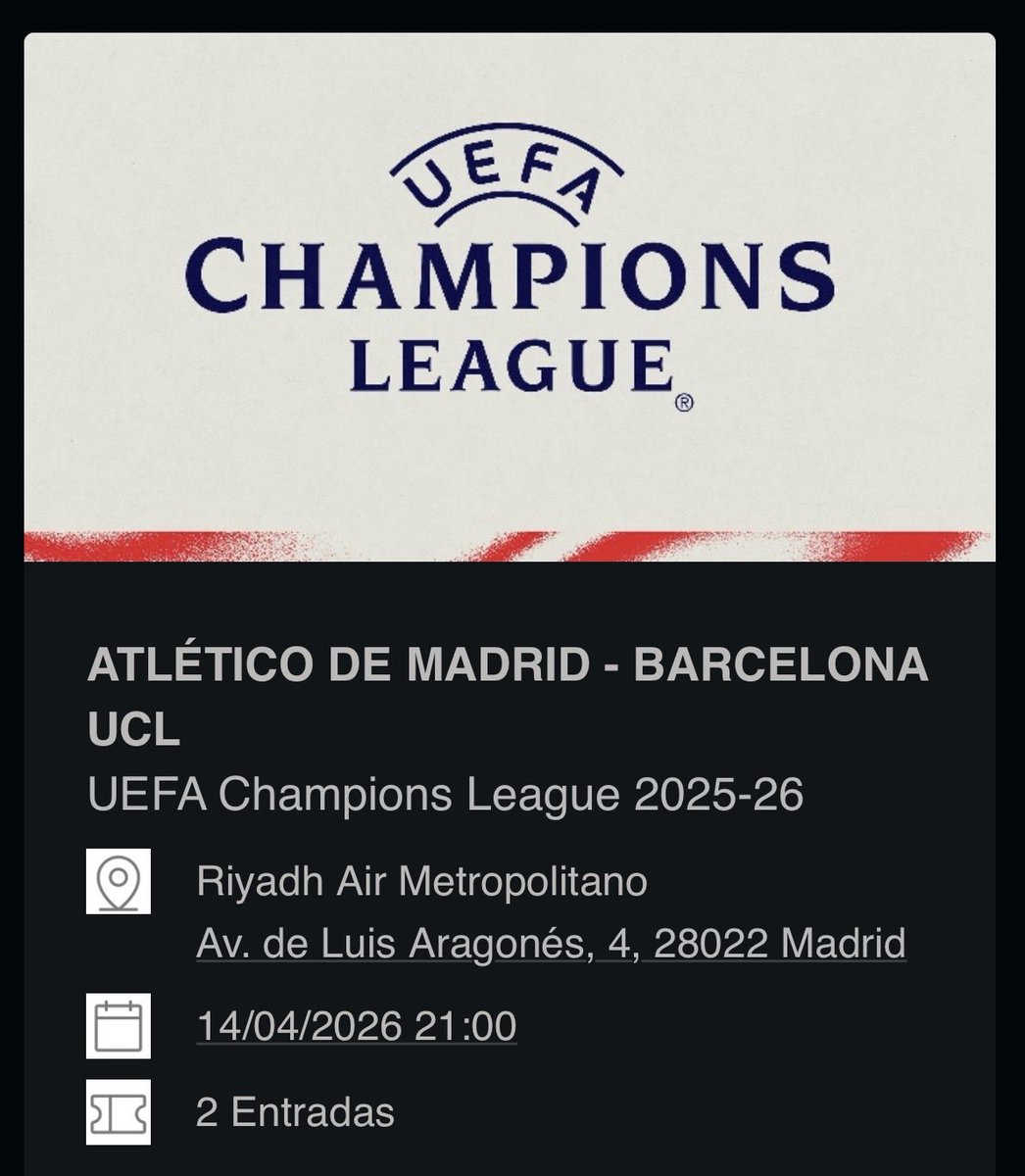 RSLTID_Eric's tweet photo. @AtletiPaul @atletiuniverse Just got two! Don’t give up hope! Kicked me out 5 hours earlier when I was adding tickets. Luckily my wife had herself in queue a few hours behind my position and when we finally got back in the tickets I wanted were still there! Aupa Atleti! https://t.co/Uzy93nAy3O
