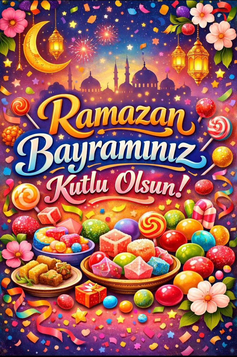 Şeker tadında bir bayram geçirmeniz dileğiyle iyi bayramlar🍬🍬🍬