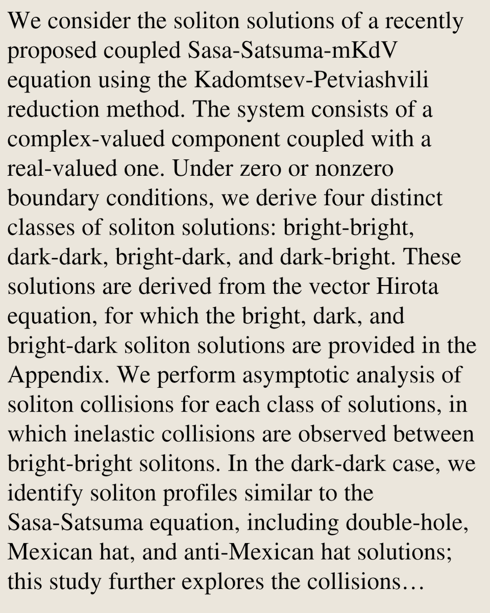 Nonlinear Sciences tweet media