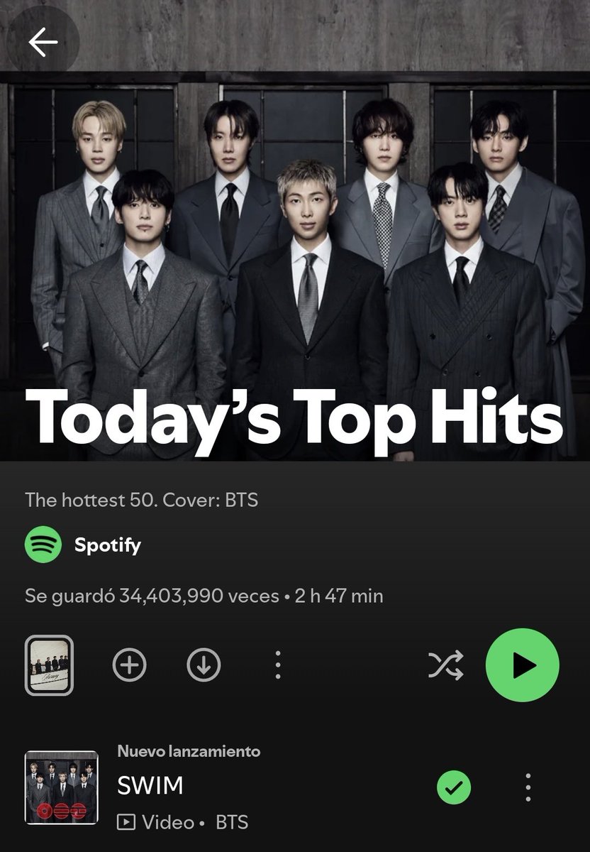streambtsmexico's tweet photo. #BTS se encuentra en la portada de la playlist 'Today's Top Hits' wn donde #SWIM se encuentra en la posición No. 1

No olvides pasar a reproducir desde esta playlist ARMY. 

🔗https://t.co/YdGGUUc43g https://t.co/kZ2yAUUVR3