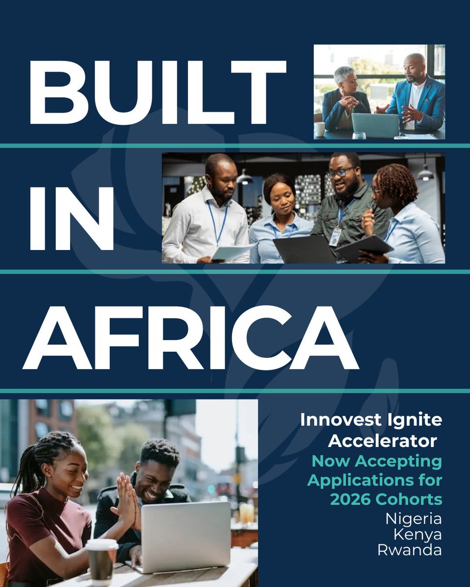 Are you a startup founder building in Africa with a proven business model ready to scale?

The Innovest Ignite Accelerator 2026 is landing in Nigeria, Kenya, and Rwanda — and we’re looking for founders ready to move from traction to investment readiness.

Selected startups will