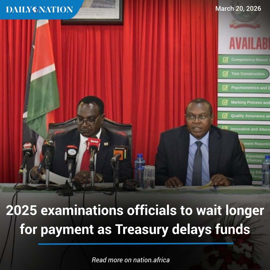 NationAfrica's tweet photo. Teachers who invigilated, supervised and marked the 2025 national examinations and assessments will wait longer to be paid their allowances. 

Find out more: https://t.co/avGpW3F5g7 https://t.co/zF9wjX877G
