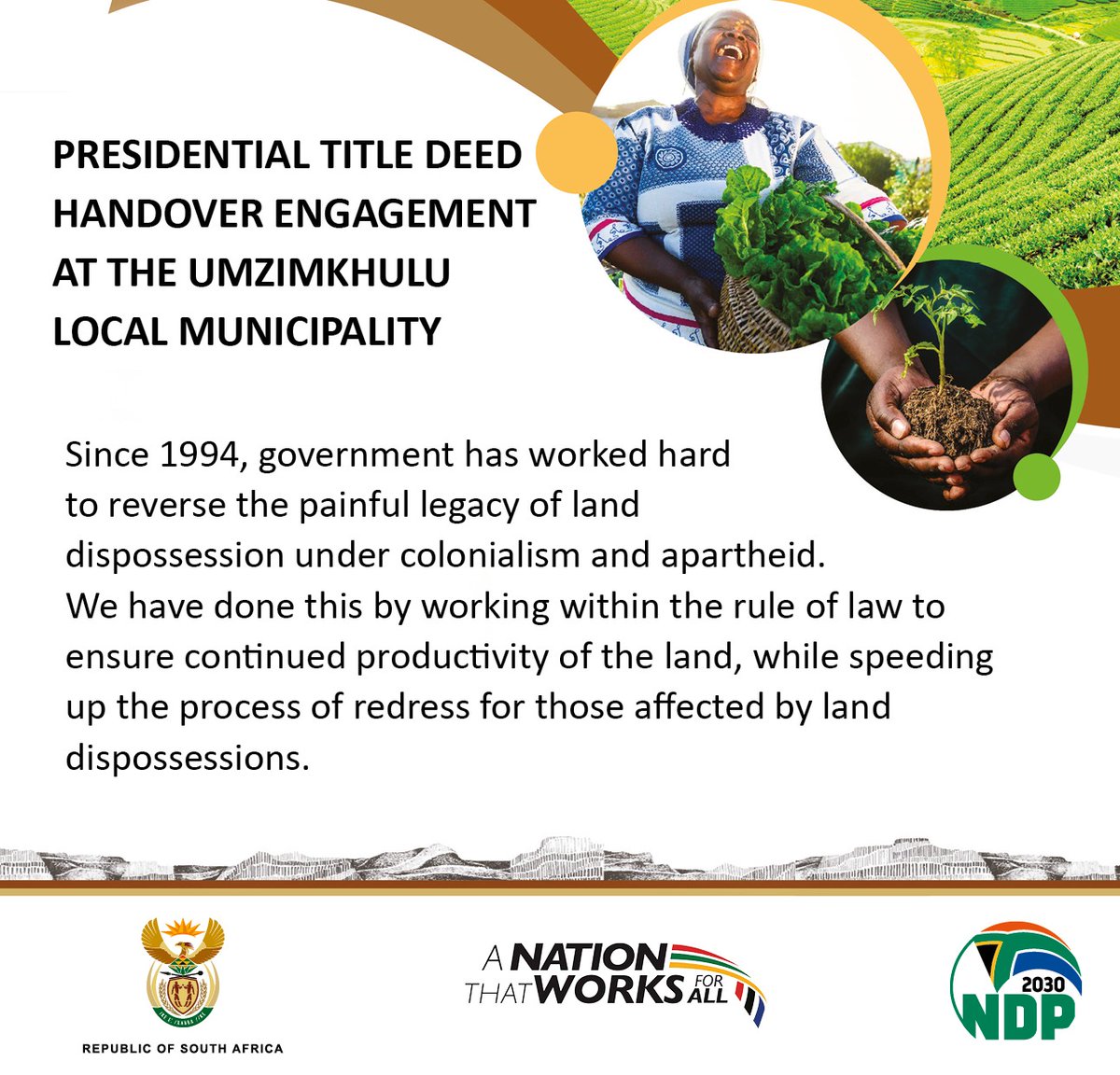 GCIS_IRC's tweet image. In KwaZulu-Natal, several thousand claims were lodged by 31 December 1998. #GovernmentZA has worked tirelessly to attens to these claims and to date 16 903 claims have been settled , which include the #Restoration of land rights. #TitleDeeds @GCIS_KZN @GovernmentZA