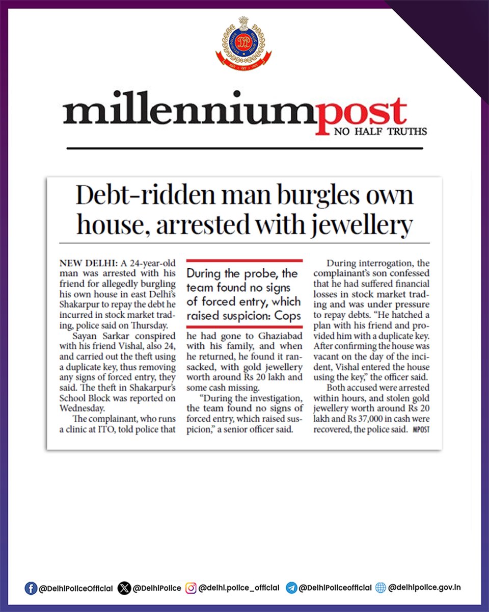 Delhi Police tweet media