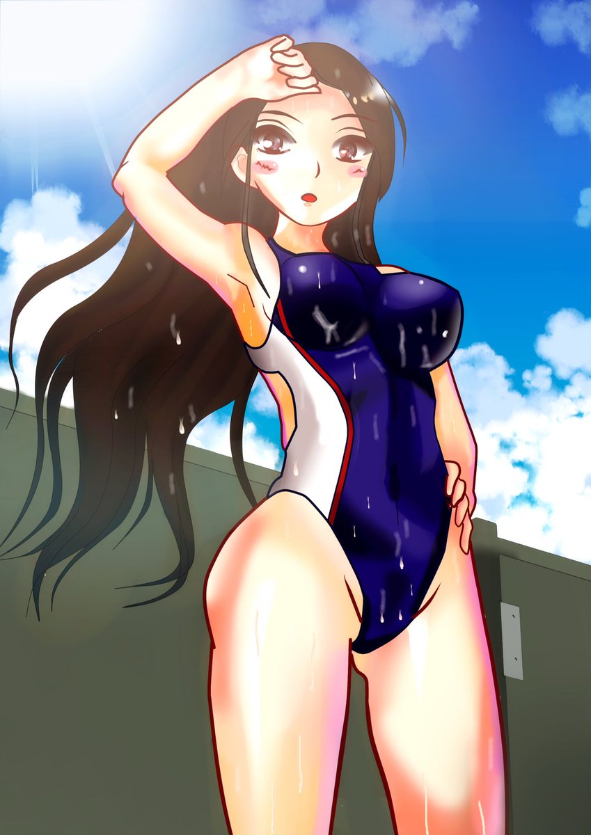 「競泳水着イラストを再掲」|てらさき　けんぞうのイラスト