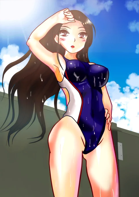 競泳水着イラストを再掲