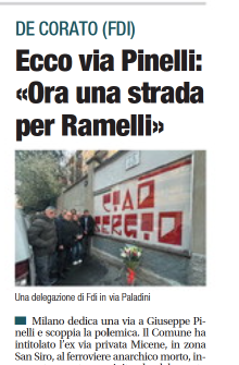 Siddh60's tweet photo. Una via a #Pinelli? E cosa avrebbe fatto per meritarsela se non essere un teppista anarchico?
Basta con il vizio della #sinistra della beatificazione di criminali e balordi!

#Ramelli presente https://t.co/lBYxDITGLu