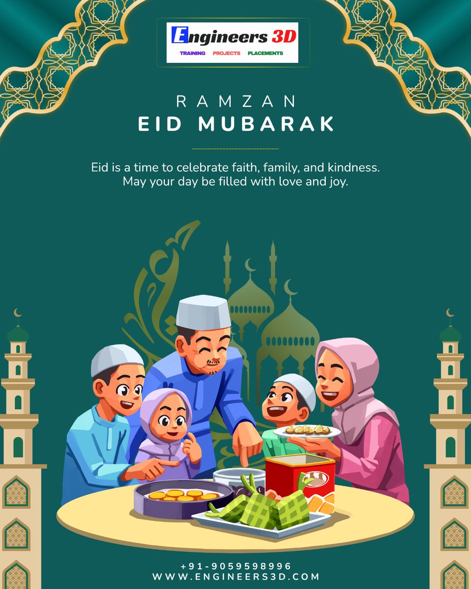 Engineers3d's tweet image. On this blessed occasion of Ramzan, may your days be filled with peace, your hearts with kindness, and your journey with success. 
🌟 Engineers3D Institute wishes you a joyful and peaceful Ramzan! 🌟

#RamzanMubarak #HappyRamzan #Engineers3D #BlessedMonth #PeaceAndProsperity