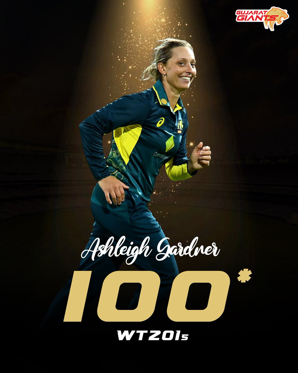 Giant_Cricket's tweet image. MilesTONe moment for Ash. 🫡

She achieved the feat of playing her 1️⃣0️⃣0️⃣th WT20I as she stepped onto the field today 🆚 the Caribbean team. 🙌

#GujaratGiants #BringItOn #Adani #AUSWvWIW