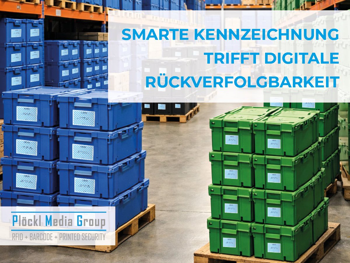 PloecklMedia's tweet image. #Zukunft der #Intralogistik ist digital. Transparenz, Echtzeit-Daten &amp;amp; #Rückverfolgbarkeit werden immer wichtiger. In Kombination mit #RFIDTechnologie wird der PMG Label-Carrier zur intelligenten Kennzeichnungslösung
Ziel: Weniger manuelle Arbeitsschritte, höhere Datengenauigkeit
