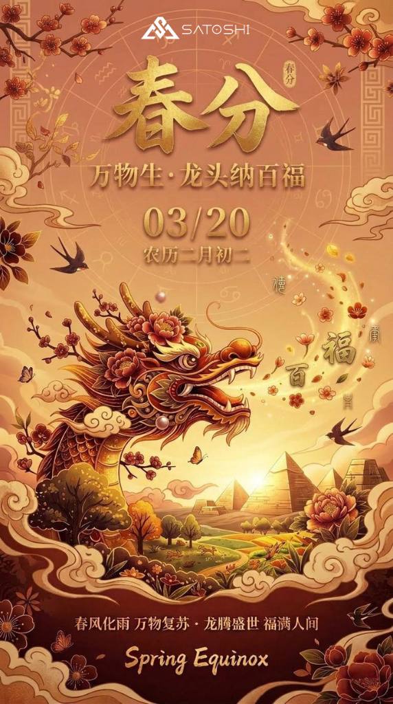 当春分遇上龙抬头🌱🐉

平衡是生长的基石， 
抬头是向上的姿态🚀

看准方向，顺势而上
共建更透明的未来！ 💎

#中本聪协议 #链上增长 #春分龙抬头 #生态平衡