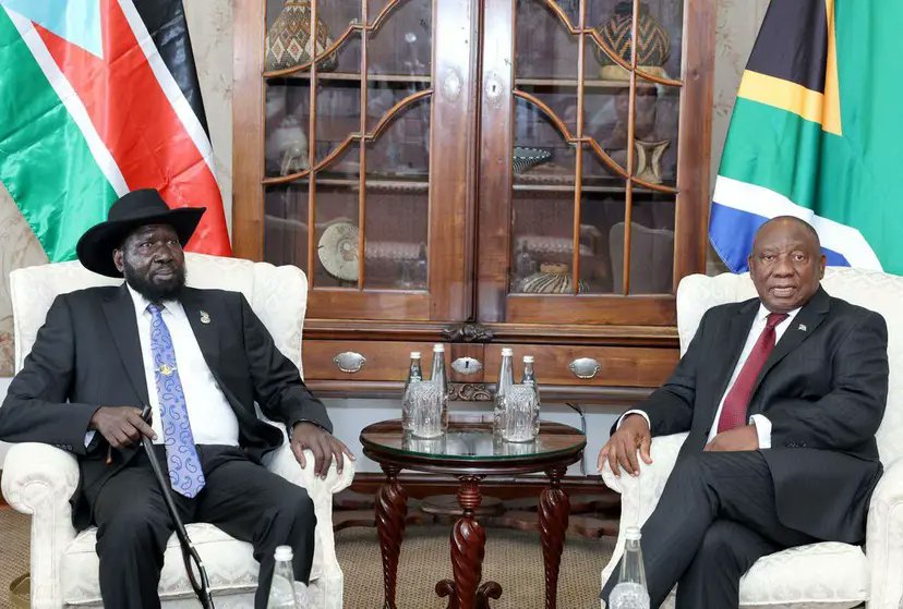 poaenglish's tweet photo. #SouthSudan steadfast on December 2026 elections schedule, #Kiir Tells #Ramaphosa
https://t.co/I6ARLqI6Fr
#ThePulseofAfrica
#POA https://t.co/MFPi11N3tp