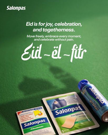 salonpasng's tweet photo. This Eid, don’t let aches slow you down. Celebrate every moment in comfort with targeted relief from Salonpas.
Eid Mubarak.💫

#EidulFitr https://t.co/R9mMxmrszZ