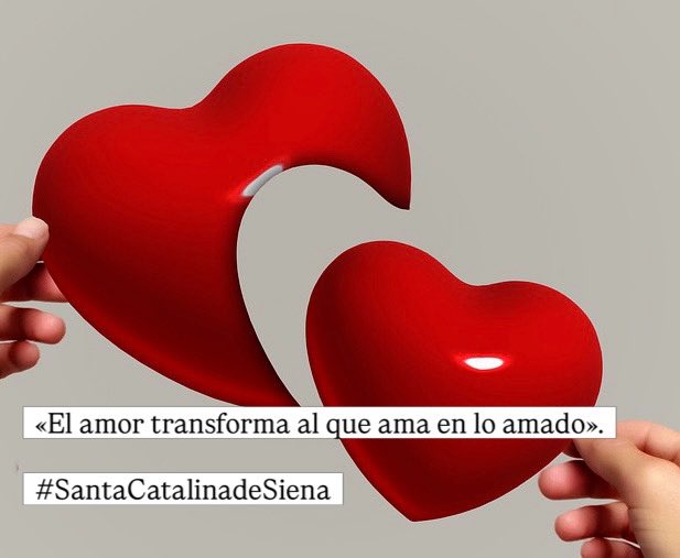 «El amor transforma al que ama en lo amado».

#SantaCatalinadeSiena