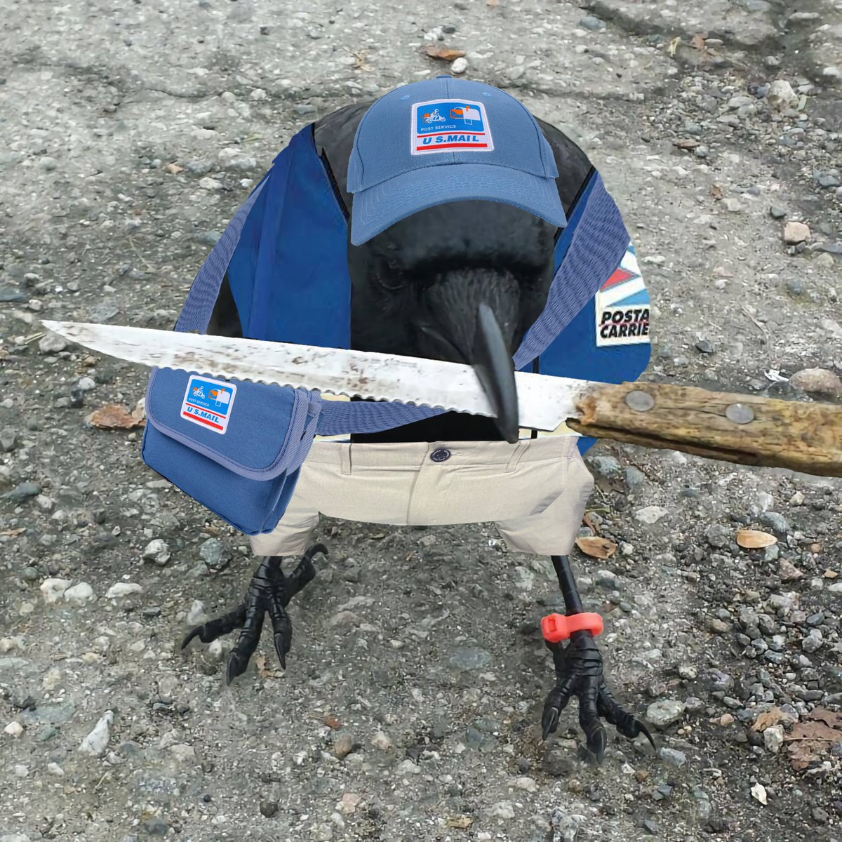 crow with knife tweet media