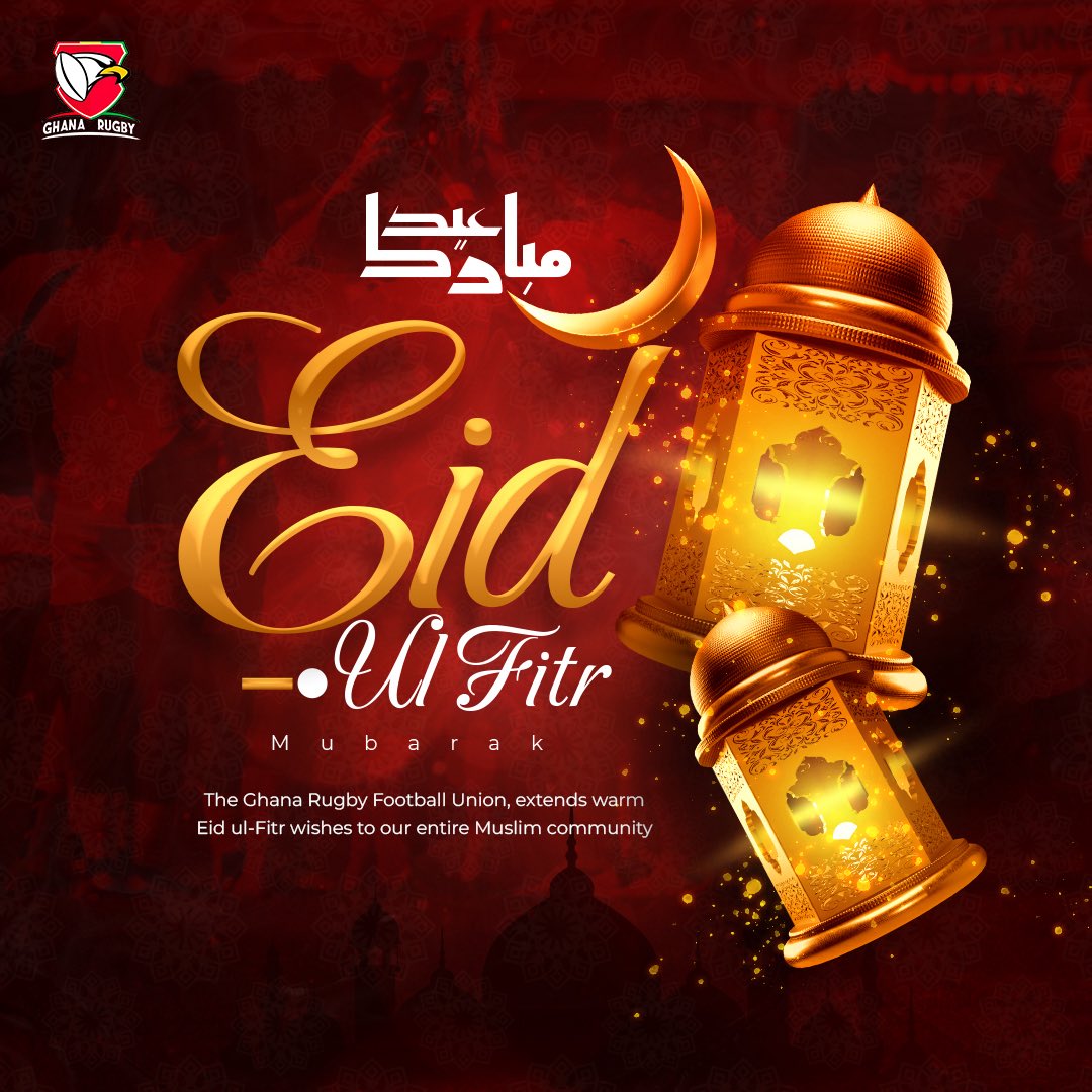 ghana_rugby's tweet photo. ๐ Eid Mubarak from Ghana Rugby ๐๐ฌ๐ญ
Wishing all our Muslim players, officials, and supporters peace, joy, and blessings this Eid.
May the spirit of unity and discipline continue to guide us on and off the field.
Eid Mubarak
#GhanaRugby #EidMubarak #OneGameOneFamily https://t.co/6D8mPSQTLO