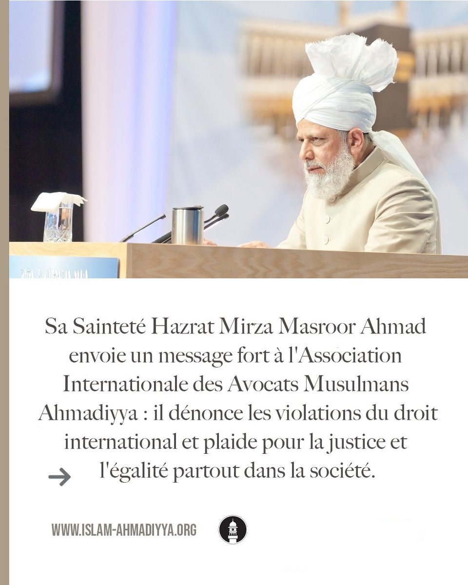 IslamAMC_org's tweet photo. 1/6 Les puissances mondiales traitent le droit international avec mépris, privilégiant leurs intérêts propres aux traités de paix. Un constat alarmant de Hazrat Mirza Masroor Ahmad (aba). #Justice #Paix #LoiInternationale #Veto #Calife  #Islam https://t.co/RBDvHWY61F