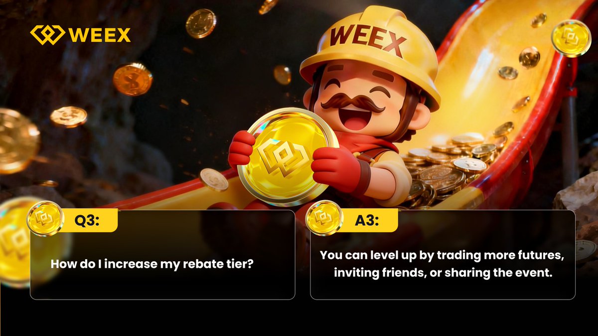 ⚒️ WEEX Trade to Earn Referral Campaign — Mining Challenge

🎁 600 USDT Bonus | 75 Winners
👇 How to Join
🔸 Register &amp; Join the Trade to Earn:bit.ly/4rpAW5q
🔸 Trade ≥ $1,000  during the campaign
🔸 Submit UID via form:forms.gle/UDEAEM3gF7yLLa…
🔸Share the event page