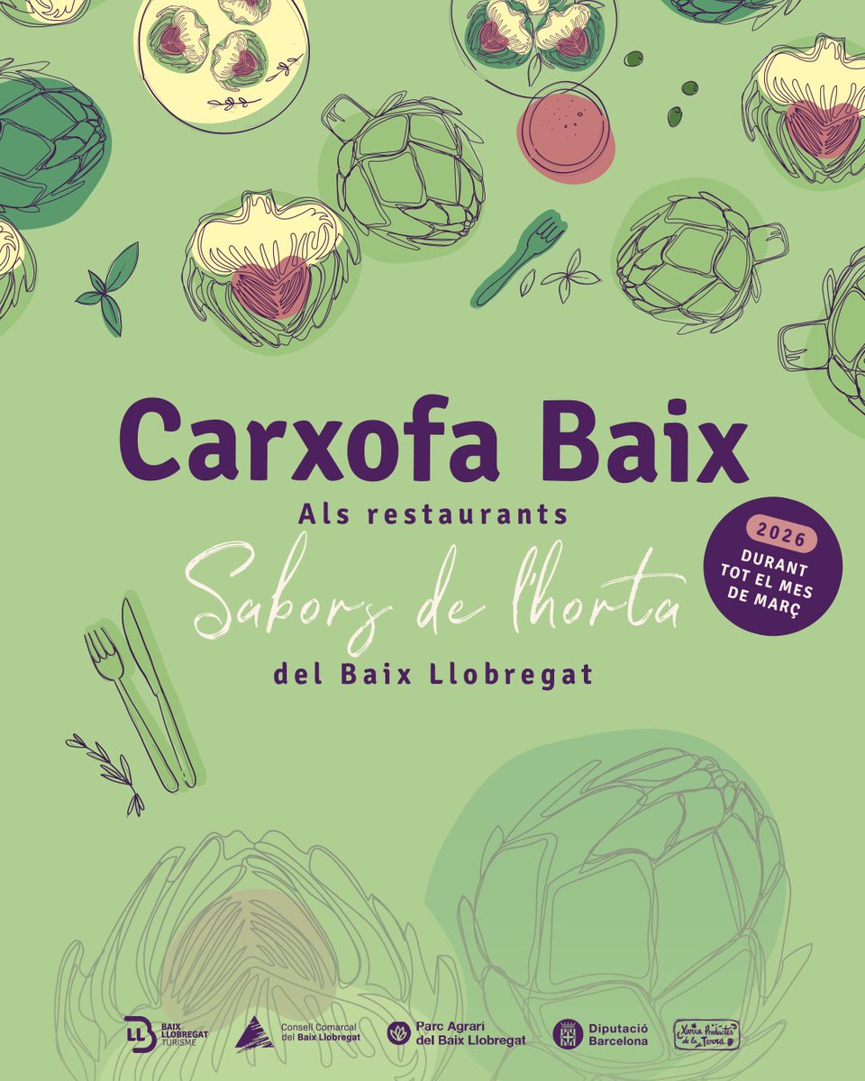 TurismeBaixLlob's tweet photo. No deixis passar l’oportunitat d’assaborir un aperitiu carxofer gratuït als restaurants #SaborsdelHorta amb la campanya #CarxofaBaix 😋

Només per descarregar el cupó, entraràs al sorteig de 10 experiències gastronòmiques 🍽️

🎟️
https://t.co/pEl8EfABoP https://t.co/rboVImQUBO