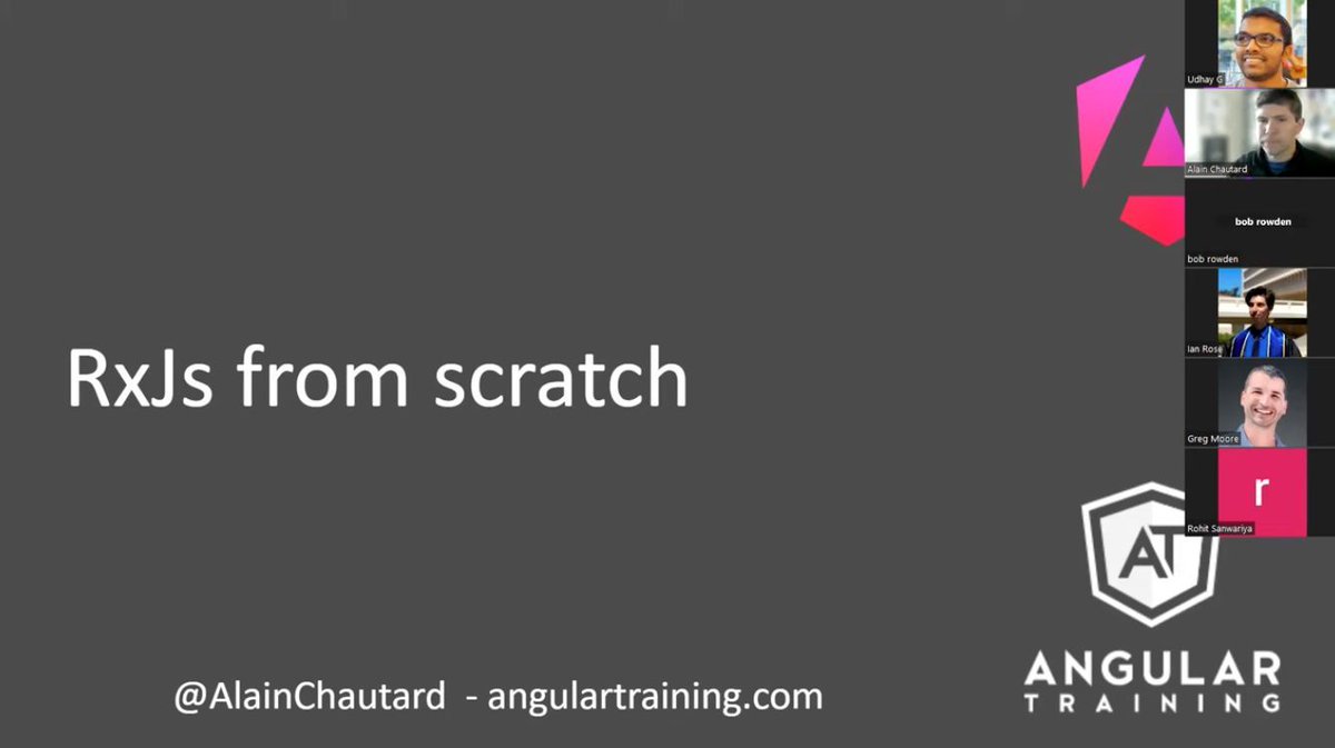 AlainChautard's tweet image. RxJs isn't done yet. As a matter of fact, the video "RxJs for Angular from scratch" is still the most-watched video on my YouTube channel! #angular #rxjs #tutorials