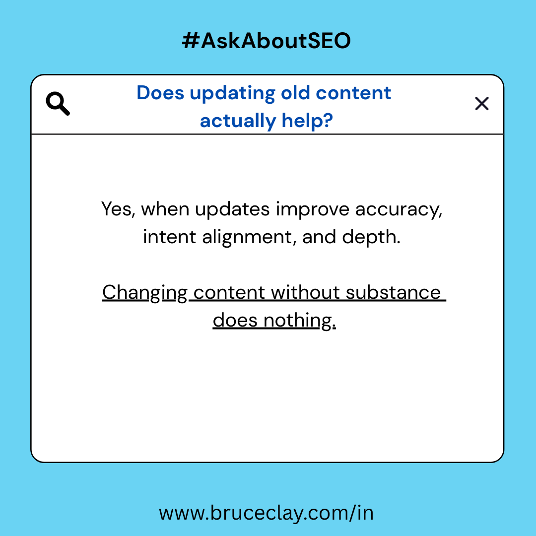 BruceClayIndia's tweet photo. Short, honest answers to the SEO questions you keep wondering about.

#AskAboutSEO #SEOQ&amp;A #SEOSimplified #SEO #SEOFAQ #SEOBasics #BruceClayIndia https://t.co/cFYSNaZNx5