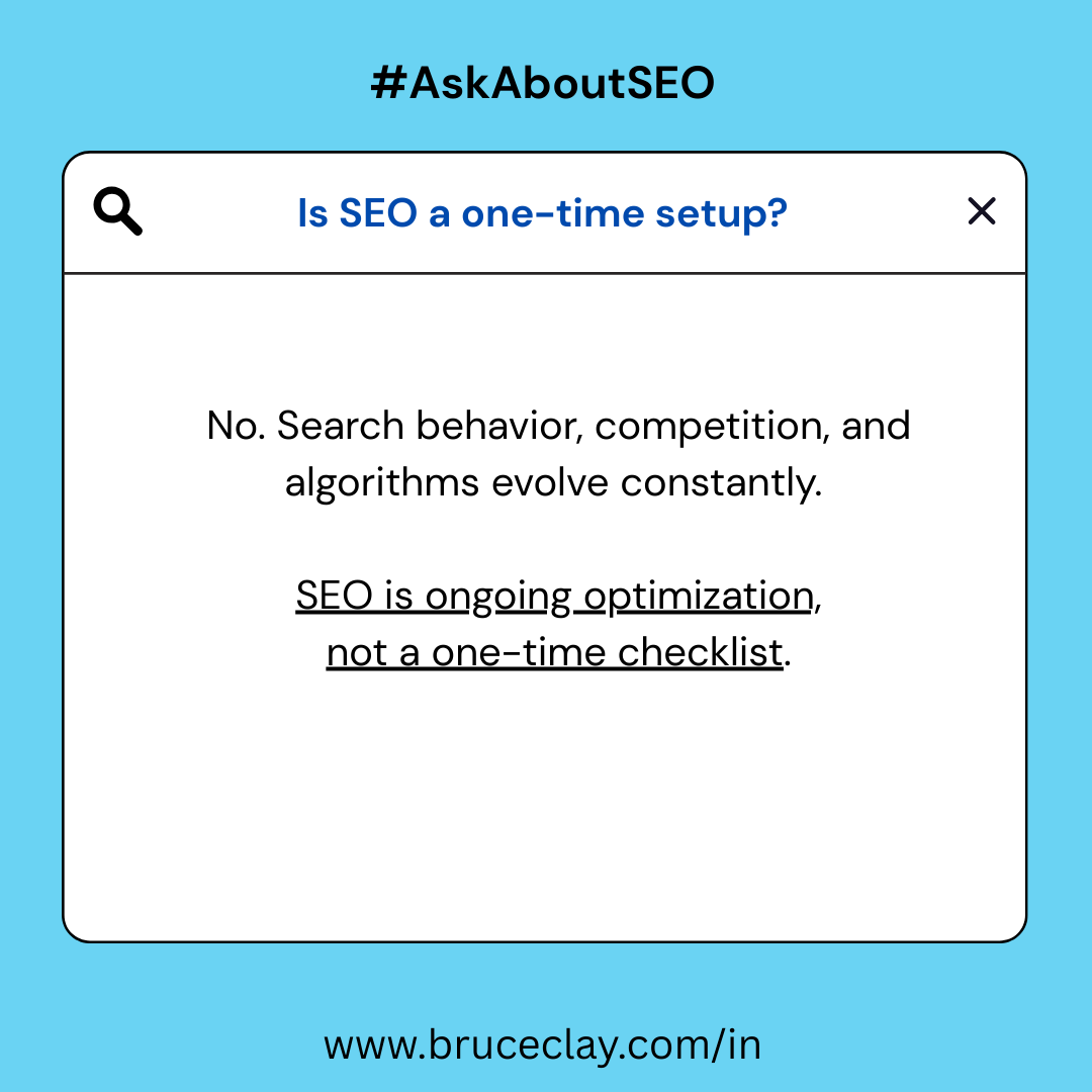 BruceClayIndia's tweet photo. Short, honest answers to the SEO questions you keep wondering about.

#AskAboutSEO #SEOQ&amp;A #SEOSimplified #SEO #SEOFAQ #SEOBasics #BruceClayIndia https://t.co/z6w1sNhetm
