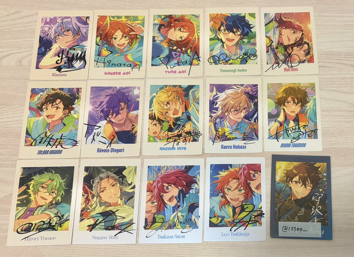 123zq__'s tweet photo. @xx【交換】あんスタ 展示会、10周年 ぱしゃっつ

(譲)レオ 翠 真緒 つむぎ 薫 日和 凪砂 司 なずな 鉄虎 アドニス カンナ ひなた ゆうた エス 凛月 泉 夏目 藍良 マヨイ こはく 巽 零 茨 嵐 忍 創 光 真

(求)千秋

28日池袋手渡し>郵送。検索からでもお声掛けください◎ https://t.co/7JhweKOWom