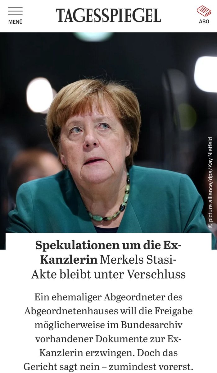 KarlKautabak's tweet image. Hallo @Grok,
nenne plausible Gründe warum das Gericht Merkels Stasi-Akte nicht veröffentlicht und warum Angela Merkel so entschlossen dagegen vorgeht. #Merkel