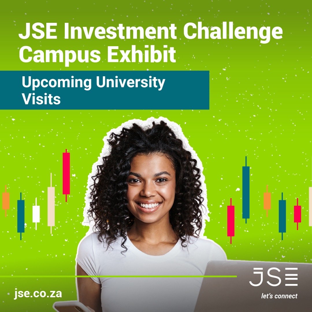 JSE_Challenge's tweet photo. The #JSEInvestmentChallenge roadshow continues with its next stop in KwaZulu-Natal.The JSE team is heading to the coast to meet the next generation of investors and get them onboard for the 2026 competition. ​

Mark your calendars:​

UKZN Westville campus: Monday, 23 March – Tuesday, 24 March​

Durban University of Technology (DUT): Wednesday, 25 March – Friday, 27 March​

Visit our stand to learn more about the competition, receive technical advice, and complete your registration.​

If you can’t visit our stand, you can sign up here: 

University students: https://t.co/IQo1KsJFRu ​

Highschool students: https://t.co/20f1x7TgUQ

#JSEInvestmentChallenge