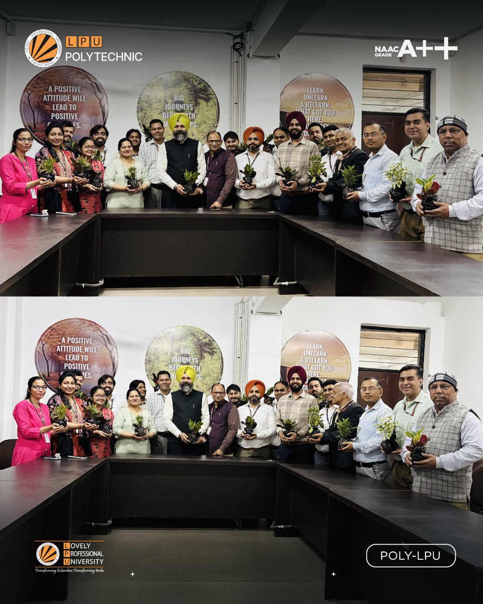 LPUPolytechnic's tweet image. 🌱💚 Planting the seeds of a greener future! Faculty members of LPU Polytechnic celebrate an eco‑friendly initiative, showing that big journeys begin with small steps. #EcoFriendlyInitiative #LPU #Polytechnic #GreenFuture #Sustainability