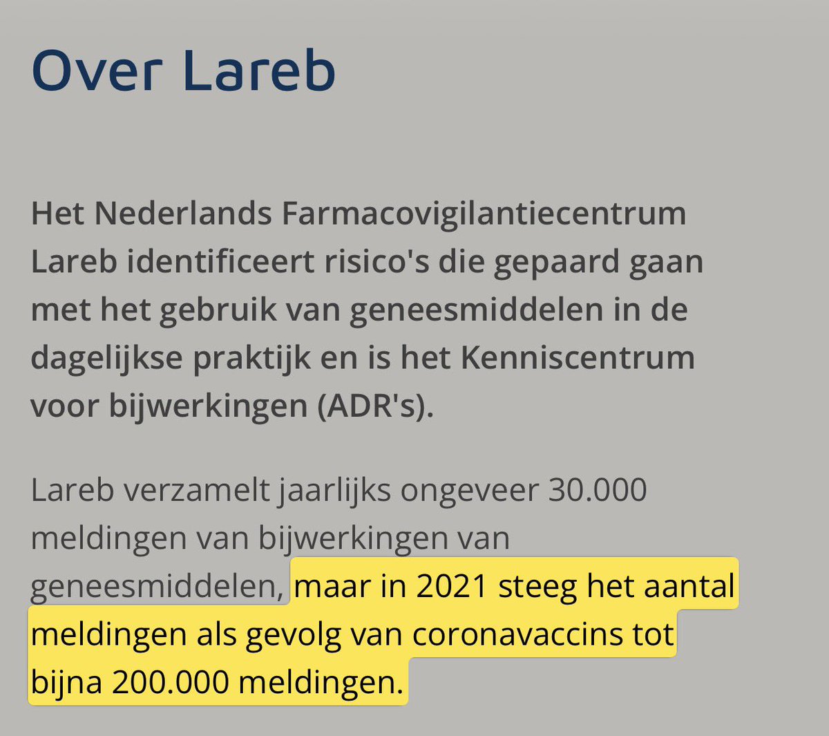 18/3/26 - CDC gaat COVID19 vaccinatieschade officieel erkennen met eigen diagnosecode. Gelukkig bestaat vaccinatieschade alleen in Amerika 🤷‍♀️ #RechtOpRecht https://
1. rechtoprecht.online
2. lareb.nl/en/pages/about…
