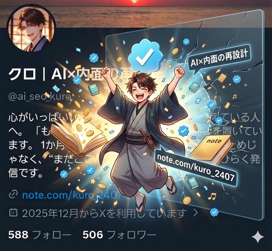 クロ｜AI×内面の再設計 tweet media
