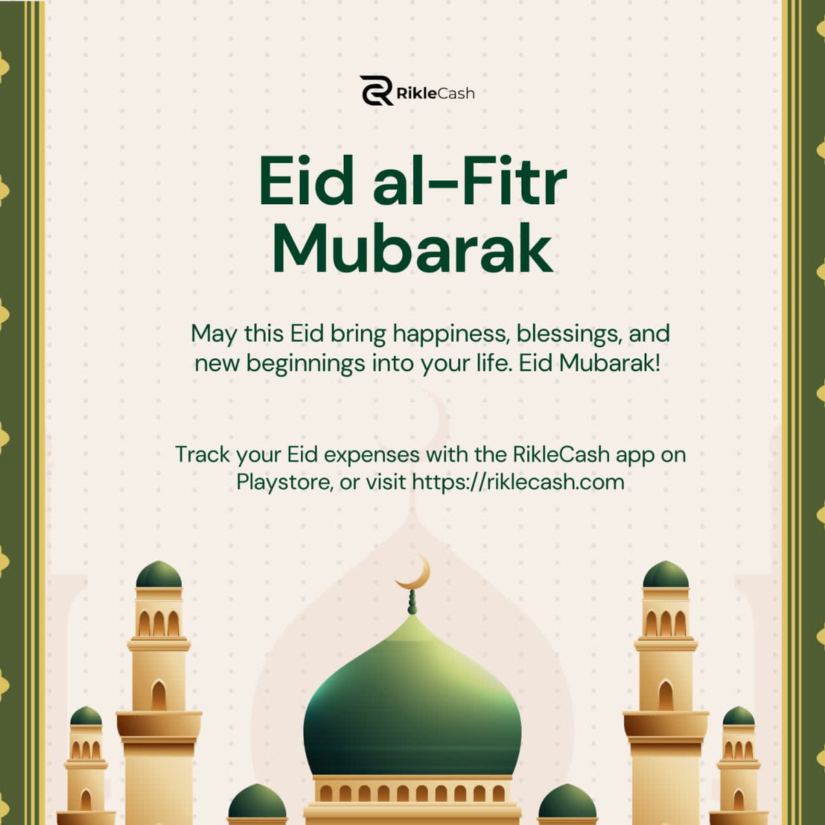 RikleCash's tweet photo. Eid Mubarak! 

Track your Expenses and stay in control with the RikleCash App. 

Get on Playstore, or visit https://t.co/IZulY8pUsW https://t.co/ZI8fJLthnP