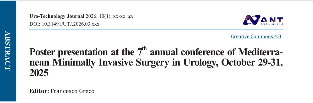 UTJeditor's tweet photo. 🎉 New publication-Poster presentation at the 7th annual conference of Mediterranean Minimally Invasive Surgery in Urology, October 29-31, 2025
URL: 
https://t.co/pj84TBg7RE
Please share if you find it useful!   
#MedTwitter https://t.co/Wc6yfCDwia