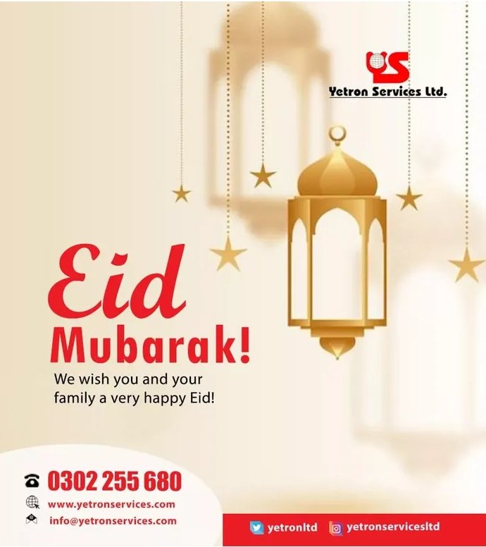 YetronLtd's tweet photo. Sending our heartfelt wishes for a peaceful and prosperous Eid to all celebrating around the world.
#eidmubarak #mediaadvertisement #billboards #installation #consultancy #outdoor #art #graphics #accraghana #asylumdown #0302255680 #0302255681 #0302235706 https://t.co/mN9tpnIx7n