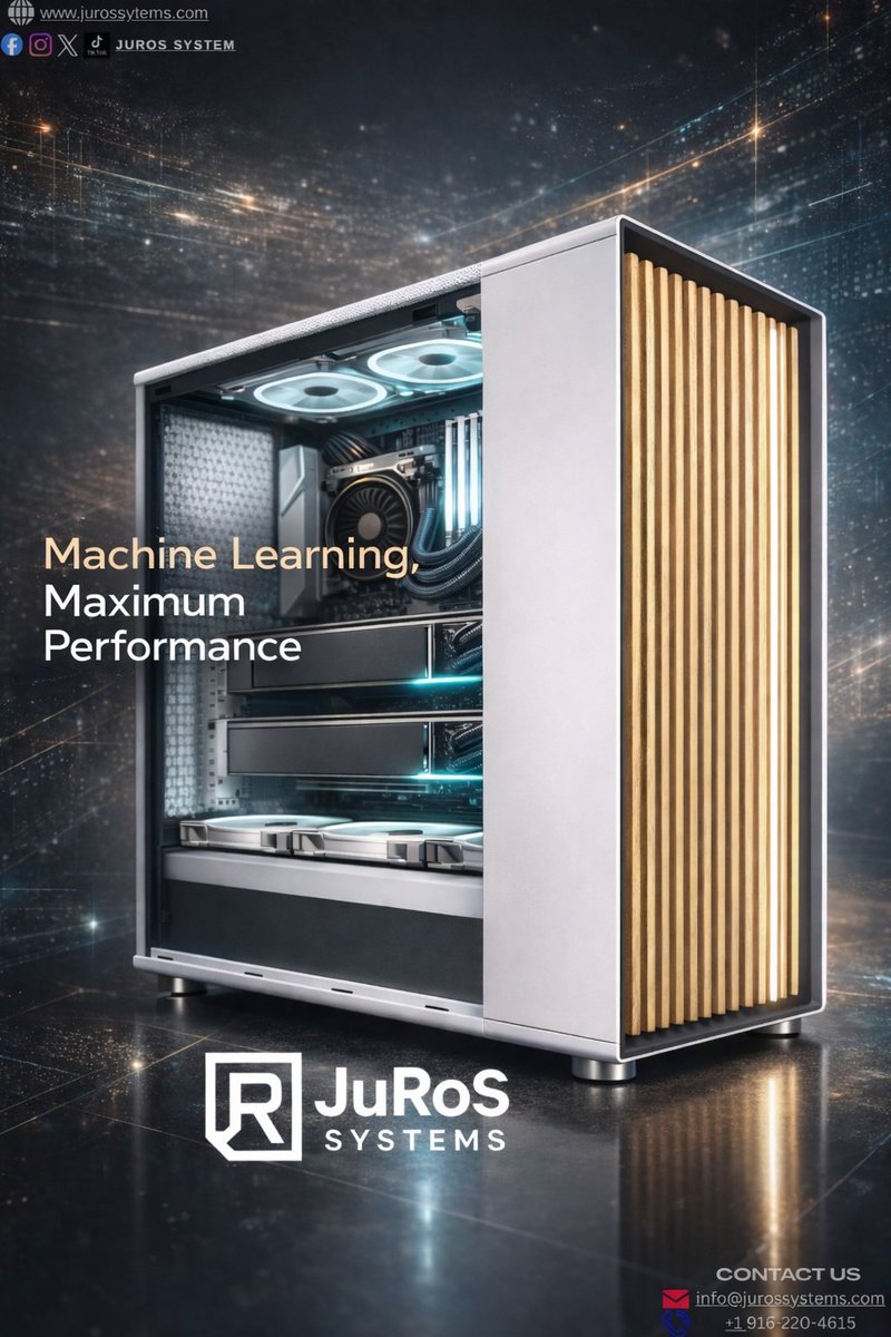soc_juros's tweet photo. Experience ultimate AI and Machine Learning performance with JUROS SYSTEM. Lightning-fast compute and advanced GPU acceleration bring your projects to life. Take your workflows to the next level.
https://t.co/HRzYtC103z
#machinelearning #jurossystems #ml #custompc #aiworkstation https://t.co/wiTVcDiG4f
