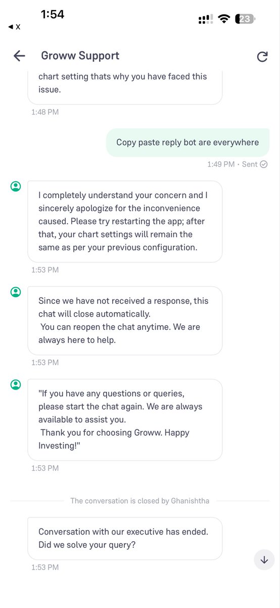katawalamk's tweet image. My charts were upside down I reported issue already done what they have said still not solved….see what they did  time 1.53 how would I even response ? #shitapp #grow #worstapp @_groww