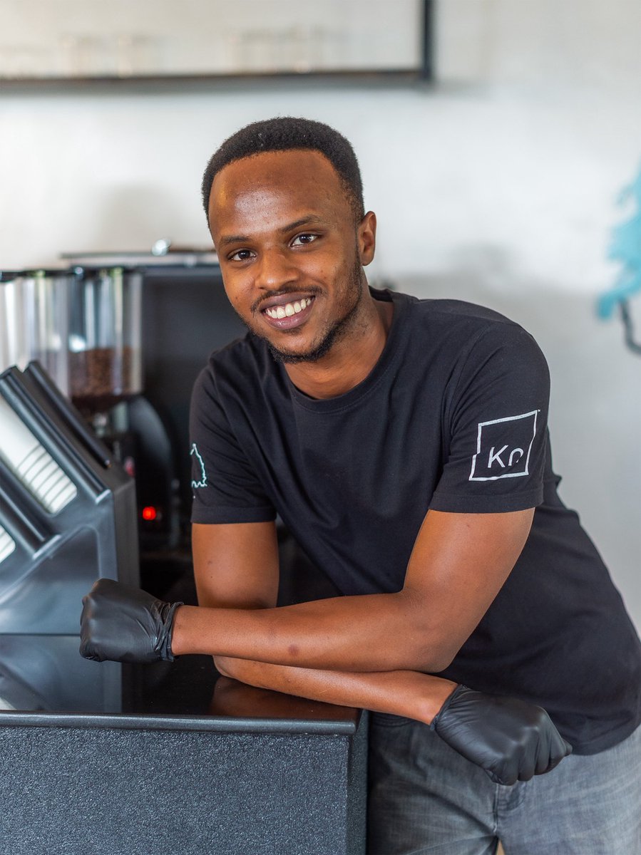 kivunoircafe's tweet photo. Meet Gabriel “Gael” Mubirigi, Senior Barista at Kivu noir Café.

Since joining the team in 2023, Gael has brought passion, skill, and dedication to coffee excellence from day one. We’re proud to have him as part of the Kivu noir team.

Outside the café, Gael enjoys playing billiards with friends, going on road trips, sharing good meals, and watching movies, basically any excuse to connect and enjoy great company!