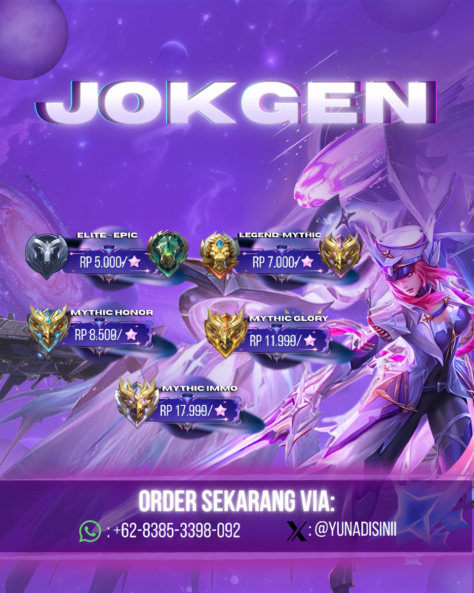 yuroo | open VIP JOKI or JOKGEN tweet media