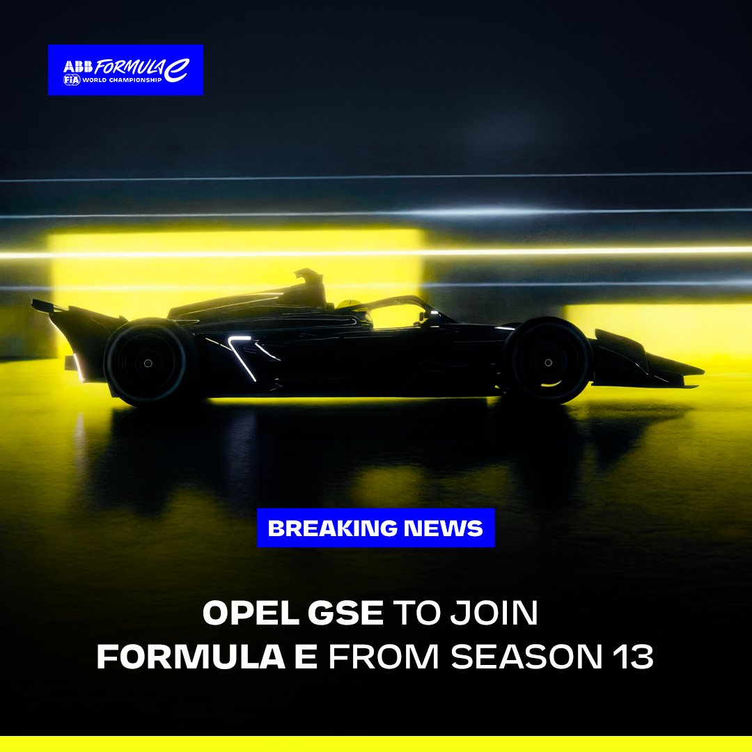 Opel GSE Formula E Team to join the World Championship from the 2026/2027 Season in the GEN4 car ⚡️

#FormulaE