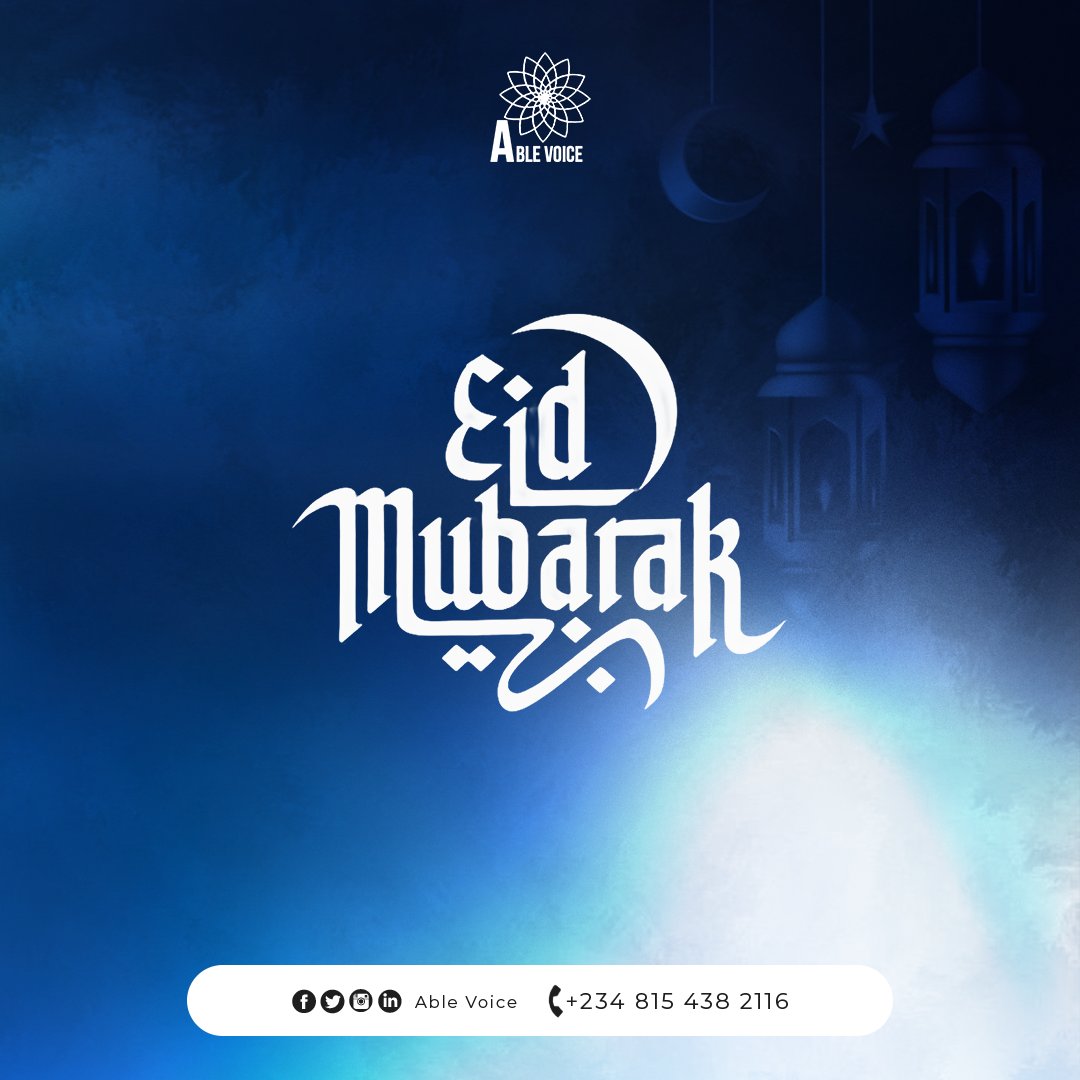 AbleVoice's tweet photo. 🌙 Eid Mubarak! May this beautiful season bring peace, joy, and countless blessings to every home. Let’s celebrate love, gratitude, and togetherness today and always. ✨
#AbleVoice
#EidMubarak
#PeaceAndJoy
#CountlessBlessings
#FamilyAndFriends
#CelebrateTogether
#Gratitude
#Love https://t.co/T17UZra3vD