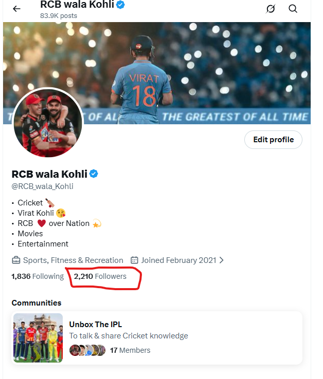 RCB wala Kohli tweet media
